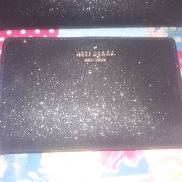 KATE SPADE 3 PIECE MATCHING JOELEY BLACK GLITTER - Picture 6 of 8